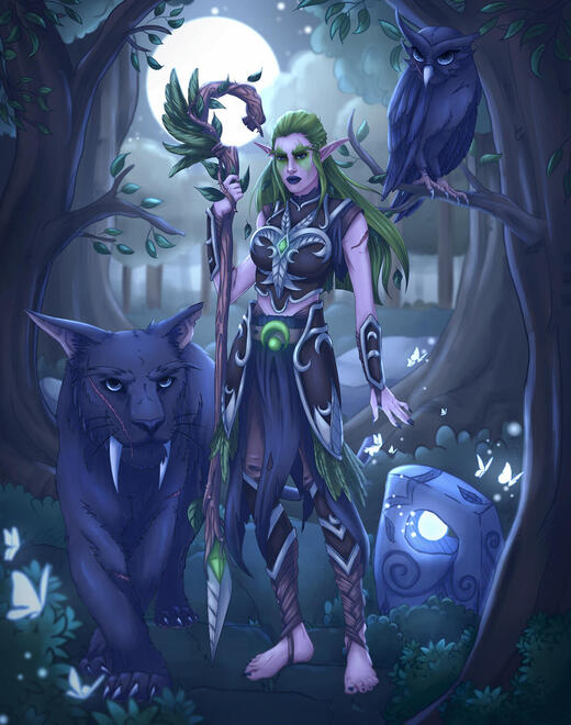 Full-body with Background